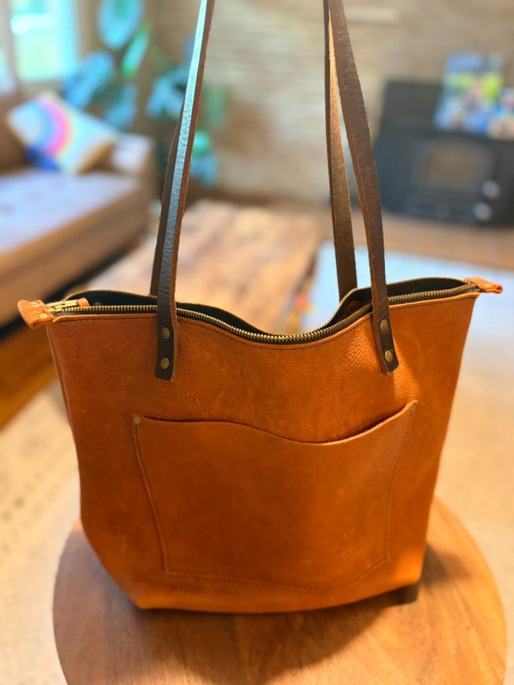 PLG Portland Leather Goods Medium Zipper Tote